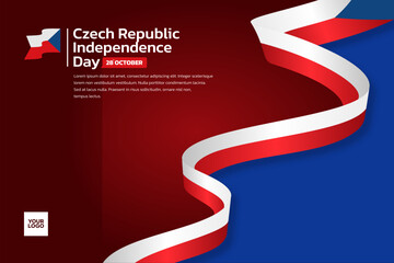 Czech Republic flag background, Czech Republic independence day 28th october