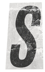 letter s klipping cut out paper collage