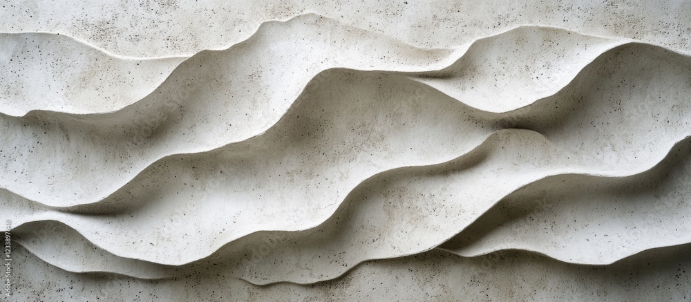 Poster textured wall surface with flowing waves in neutral tones suitable for modern interior design, featu