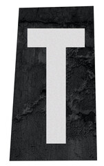 letter T klipping cut out paper collage