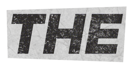 The Text klipping cut out paper collage