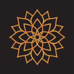 beautiful mandala design with black background