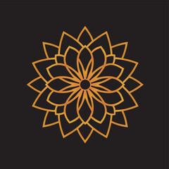 beautiful mandala design with black background