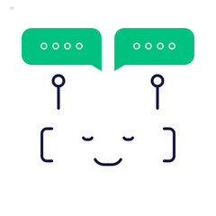 AI Assistant – Robot Icon Representing Smart Automation and Help
