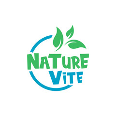 Fototapeta premium Logo Nature Vite health medical design vector 