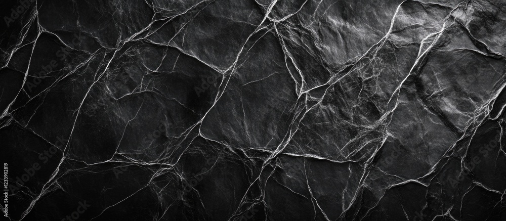 Aufkleber black textured background with intricate lines and cracks providing a sense of depth and dimension, 