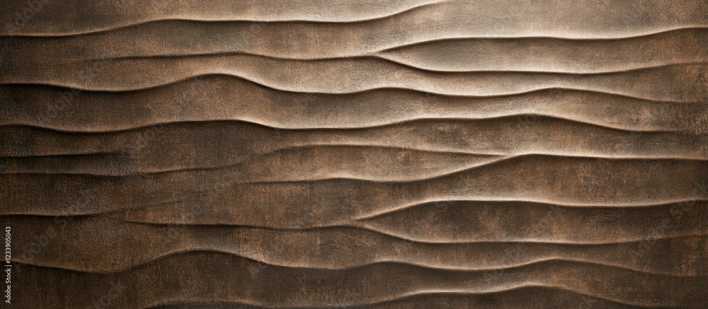 Poster abstract layered wooden texture background with wavy patterns and earthy tones