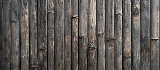 Bamboo wall texture background with natural patterns and shades suitable for design applications Copy Space