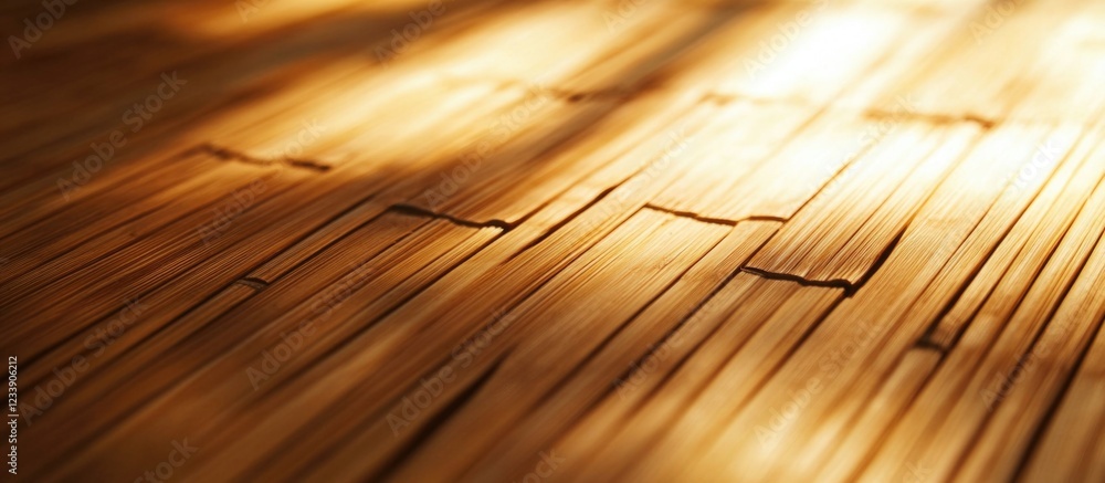 Poster wooden flooring with natural grain patterns and warm lighting creating a textured and inviting atmos
