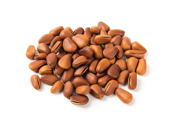 pine nuts isolated on white background