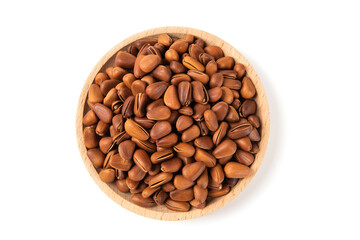 pine nuts isolated on white background