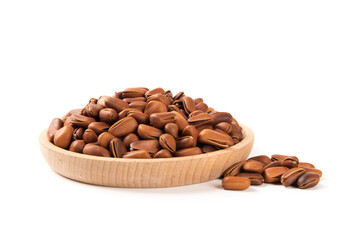 pine nuts isolated on white background