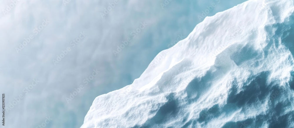 Poster iceberg texture with blue hues and soft gradients copy space for text placement