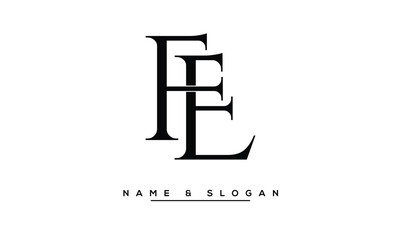 FE, EF Abstract Letters Logo Monogram