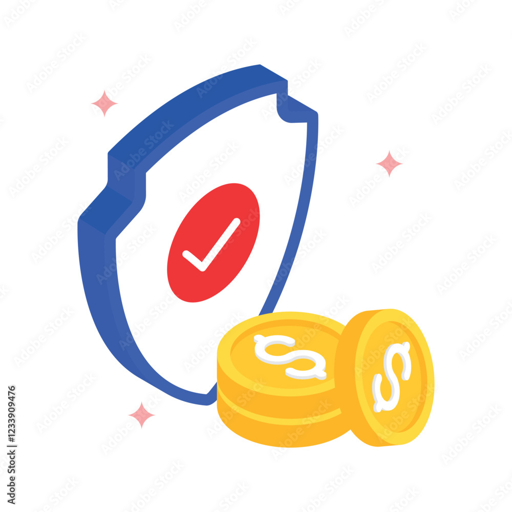 Poster safe payment vector filled icon style. eps 10 file