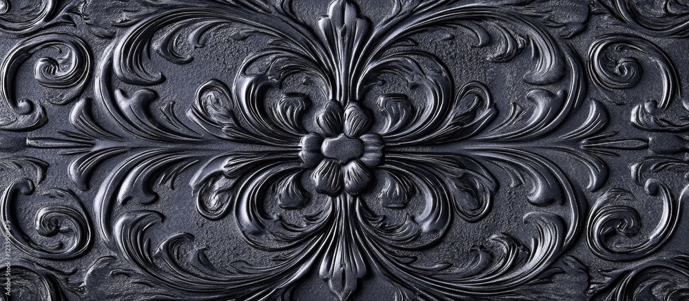 Aufkleber ornate dark embossed floral design with intricate patterns and textures ideal for backgrounds with c