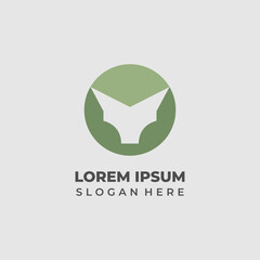 Simple and Clean Fox Logo Vector Design