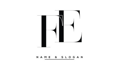 FE, EF Abstract Letters Logo Monogram