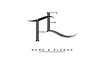 FE, EF Abstract Letters Logo Monogram