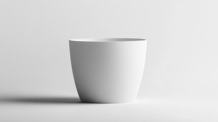 White mug on white background; studio shot; product mockup