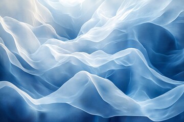 Obraz premium Abstract Blue Fabric Draped Waves Texture