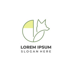 Modern Line Art Fox Logo Concept