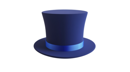 Blue uncle sam hat isolated on white background 