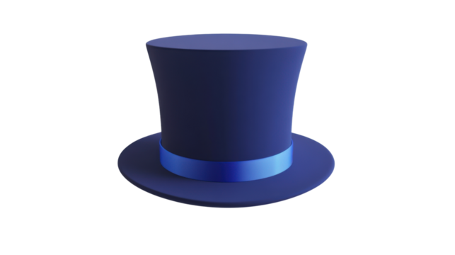 Blue uncle sam hat isolated on white background 