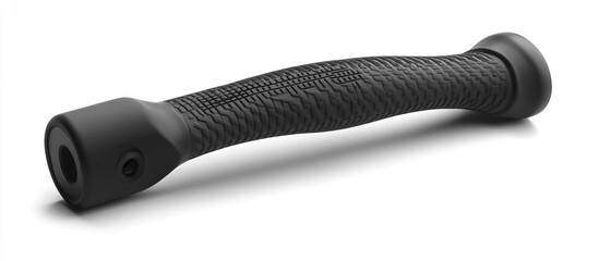 Obraz premium Bike handlebar grip, black, textured.