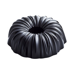Premium Round Bundt Pan with Intricate Polished Design Isolated on Transparent Background