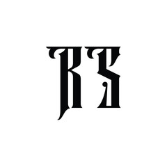 RS monogram logo design letter text name symbol monochrome logotype alphabet character simple logo