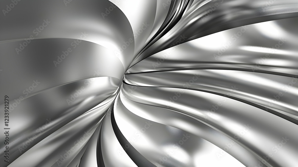 Poster a swirling metallic texture creating a dynamic and abstract visual effect.