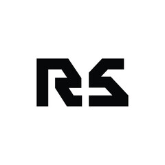 RS monogram logo design letter text name symbol monochrome logotype alphabet character simple logo