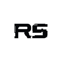 RS monogram logo design letter text name symbol monochrome logotype alphabet character simple logo