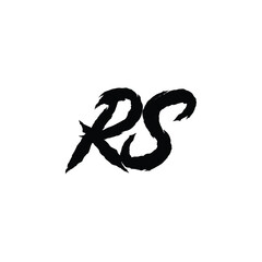 RS monogram logo design letter text name symbol monochrome logotype alphabet character simple logo