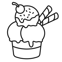 ice cream coloring page printable