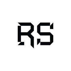 RS monogram logo design letter text name symbol monochrome logotype alphabet character simple logo