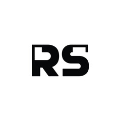 RS monogram logo design letter text name symbol monochrome logotype alphabet character simple logo