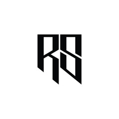 RS monogram logo design letter text name symbol monochrome logotype alphabet character simple logo