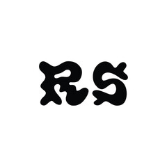 RS monogram logo design letter text name symbol monochrome logotype alphabet character simple logo