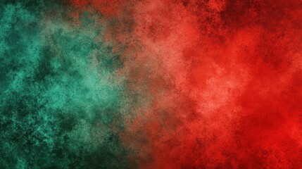 Obraz premium A vibrant red and green grainy background featuring a noisy, abstract texture.