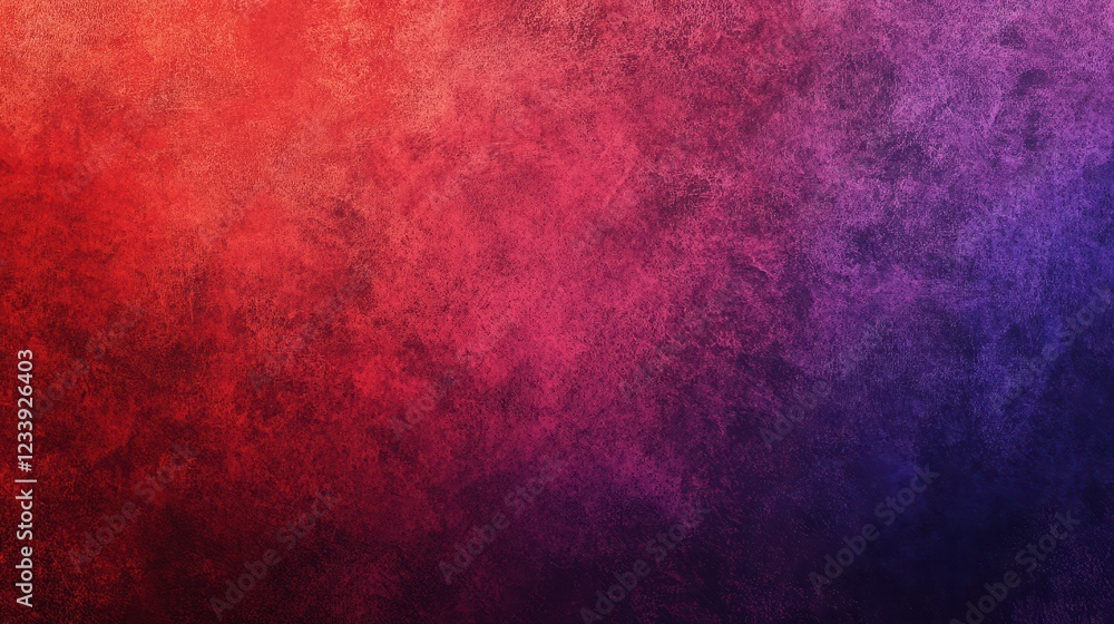 Poster a vibrant red and purple grainy gradient background with a dynamic noise texture, perfect for eye-ca