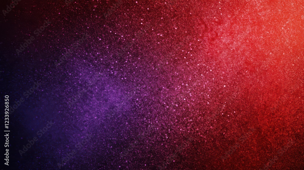 Poster a vibrant red and purple grainy gradient background with a dynamic noise texture, perfect for eye-ca
