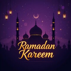 Ramadan Mubarak banner design, Ramadan Kareem mosque background, Ramadan greeting card, Happy Ramadan Kareem, Ramadan design with Islamic patterns, crescent moon and lanterns, Islamic holiday