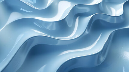 Fototapeta premium A smooth, flowing texture in light blue, resembling waves or fabric.