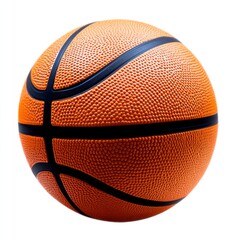 Fototapeta premium Close-up of Textured Basketball with Authentic Orange Color