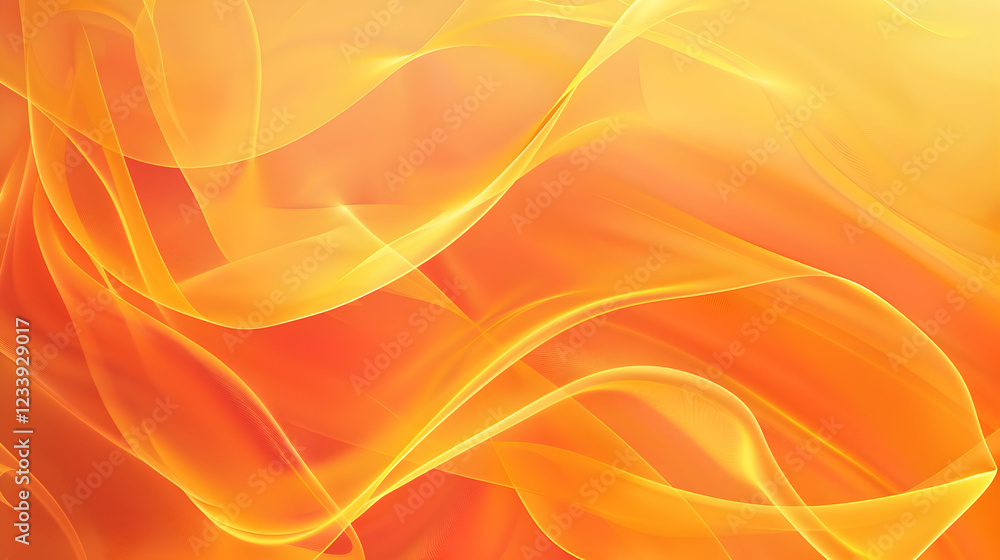 Poster abstract waves of warm colors creating a dynamic and vibrant visual effect.