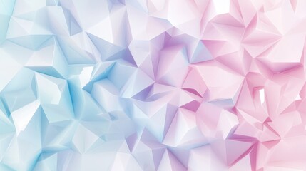 Fototapeta premium A visually captivating abstract background featuring soft pastel colors and dynamic triangular shapes.