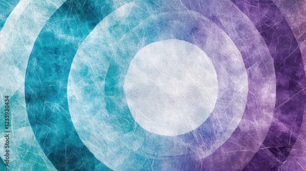 Poster A visually captivating background featuring geometric circle shapes with a grainy texture.
