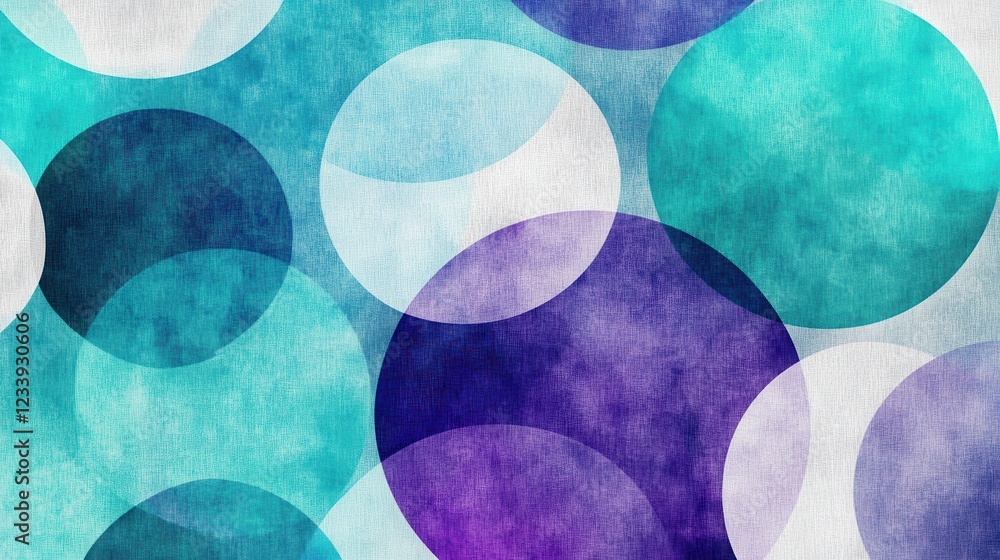 Poster A visually captivating background featuring geometric circle shapes with a grainy texture.